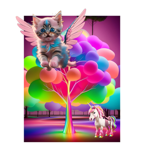 sparkles and kitty cottontail at the magic cotton candy tree